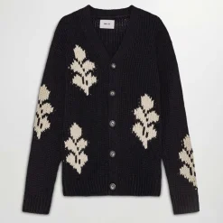 Cardigans|Knitwear|Axel Arigato NN.07 Mika Intarsia-Knit Cardigan - S
