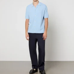Polo Shirts|AMI NN.07 Nolan Cotton Knit Polo Shirt - S