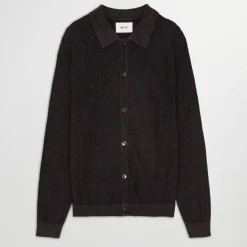 Cardigans|Knitwear|NN.07 Nolan Herringbone Cotton Regular Fit Cardigan - XXL