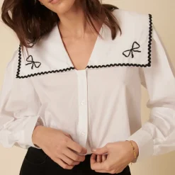 T-Shirts And Tops|Shirts And Blouses|Dr. Martens Nobody's Child Bingley Cotton-Poplin Blouse - UK 6