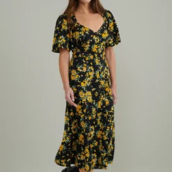 Dresses|Dresses|Nobody's Child Kimberly Floral-Print Crepe Midi Dress - UK 6