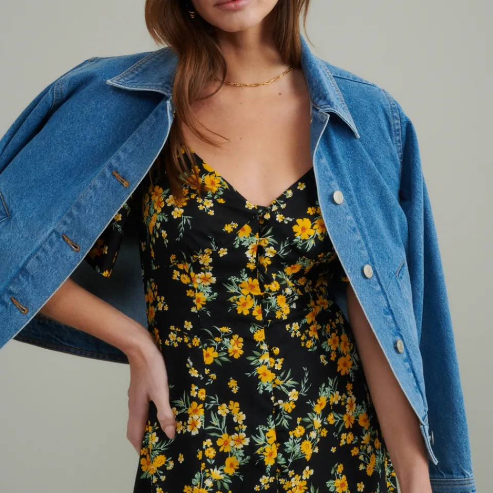Dresses|Dresses|Nobody's Child Kimberly Floral-Print Crepe Midi Dress - UK 6