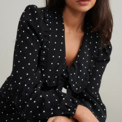 Dresses|Dresses|ROTATE Birger Christensen Nobody's Child Otillie Polka Dot Crepe Midi Dress - UK 6