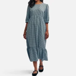 Dresses|Dresses|Stine Goya Nobody's Child Rachel Gingham Cotton-Seersucker Midi Dress - UK 12