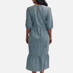 Dresses|Dresses|Stine Goya Nobody's Child Rachel Gingham Cotton-Seersucker Midi Dress - UK 12