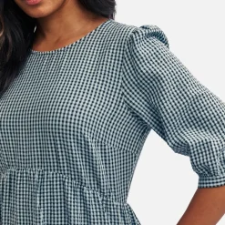 Dresses|Dresses|Stine Goya Nobody's Child Rachel Gingham Cotton-Seersucker Midi Dress - UK 12