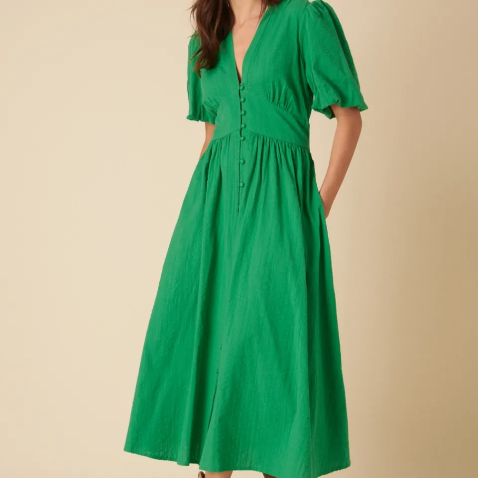 Dresses|Dresses|Hunza G Nobody's Child Starlight Plain Cotton-Seersucker Dress - UK 6