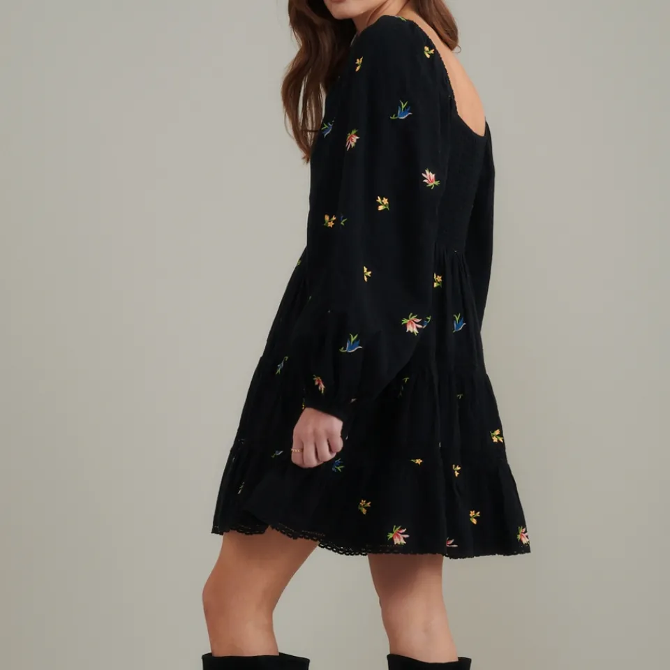 Dresses|Dresses|Nobody's Child Whitley Floral-Embroidered Cotton Mini Dress - UK 6