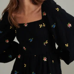 Dresses|Dresses|Nobody's Child Whitley Floral-Embroidered Cotton Mini Dress - UK 6
