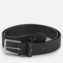 Belts|Dr. Martens Paul Smith Zebra Badge Pebble-Effect Belt - W34