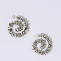 Jewellery|Pearl Octopuss.y Spiral Silver-Plated Hoop Earrings