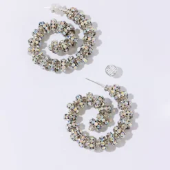 Jewellery|Pearl Octopuss.y Spiral Silver-Plated Hoop Earrings