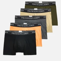 Underwear|Polo Ralph Lauren 5 Pack Classic Cotton-Jersey Boxer Trunks - S