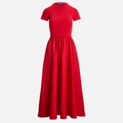 Dresses|Dresses|Polo Ralph Lauren A-Line Cotton-Jersey and Poplin Dress - S