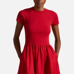 Dresses|Dresses|Polo Ralph Lauren A-Line Cotton-Jersey and Poplin Dress - S
