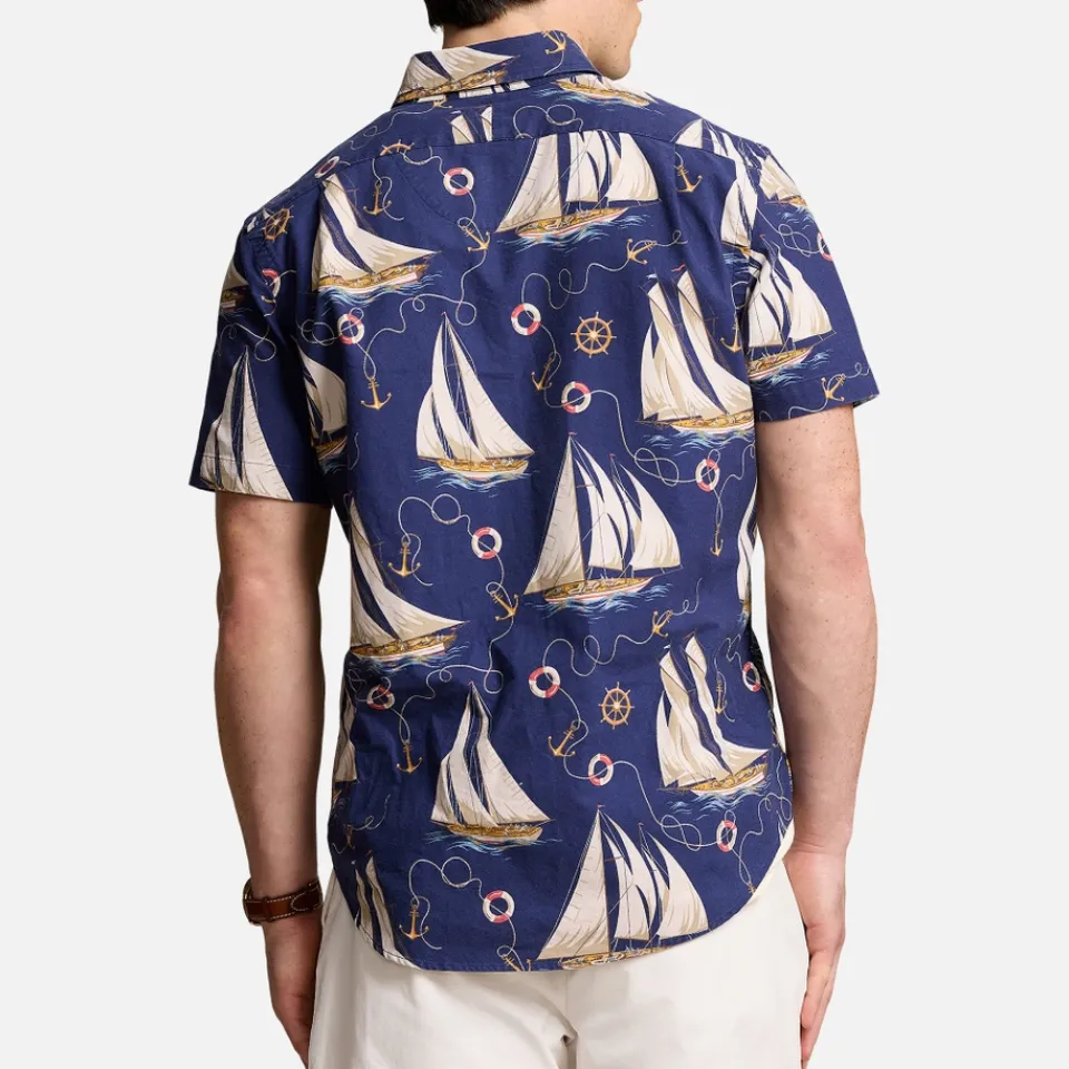Shirts|Shirts|Polo Ralph Lauren Anchor Cotton-Poplin Custom Slim Fit Shirt - S