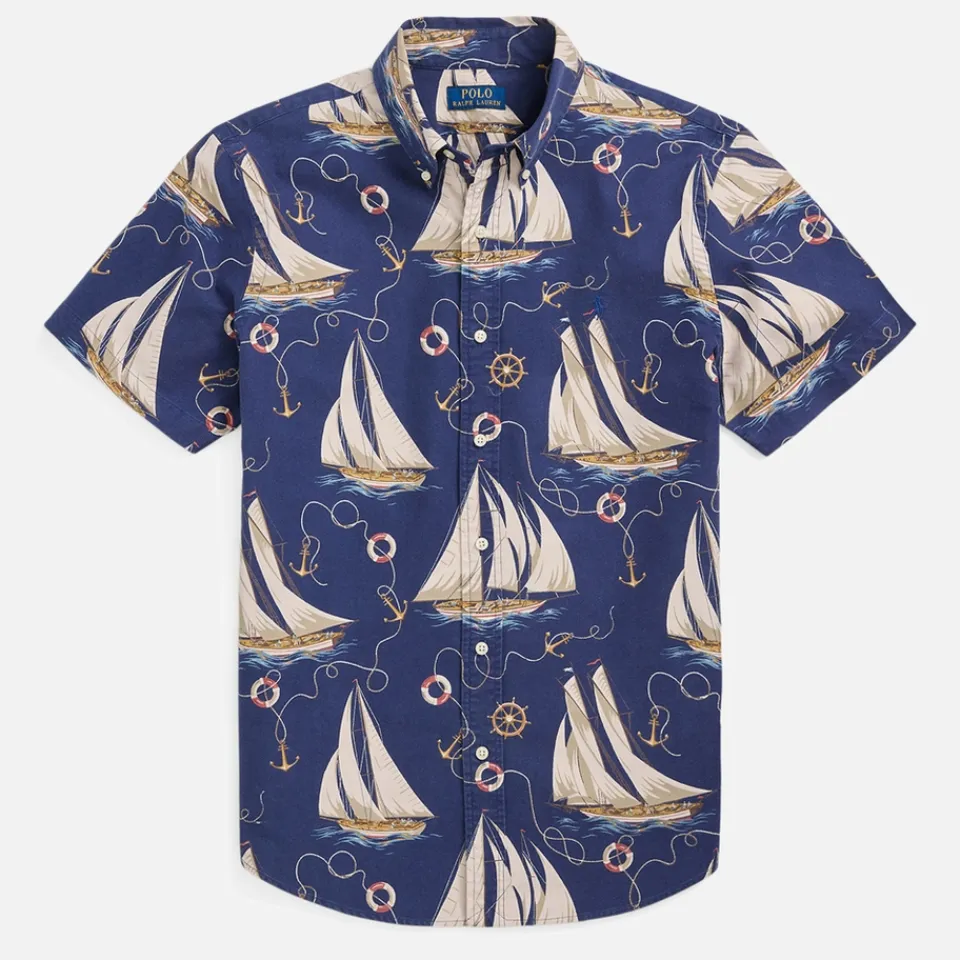 Shirts|Shirts|Polo Ralph Lauren Anchor Cotton-Poplin Custom Slim Fit Shirt - S