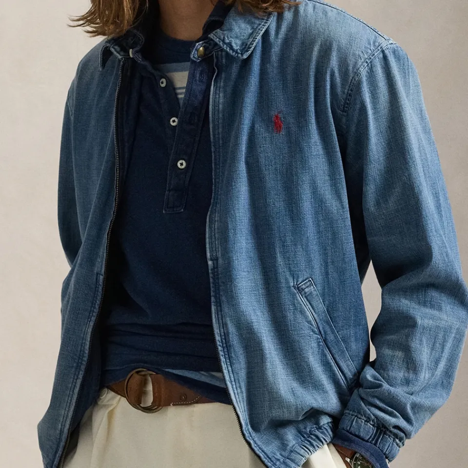 Jackets|Coats|Polo Ralph Lauren Bayport Denim Bomber Jacket - S