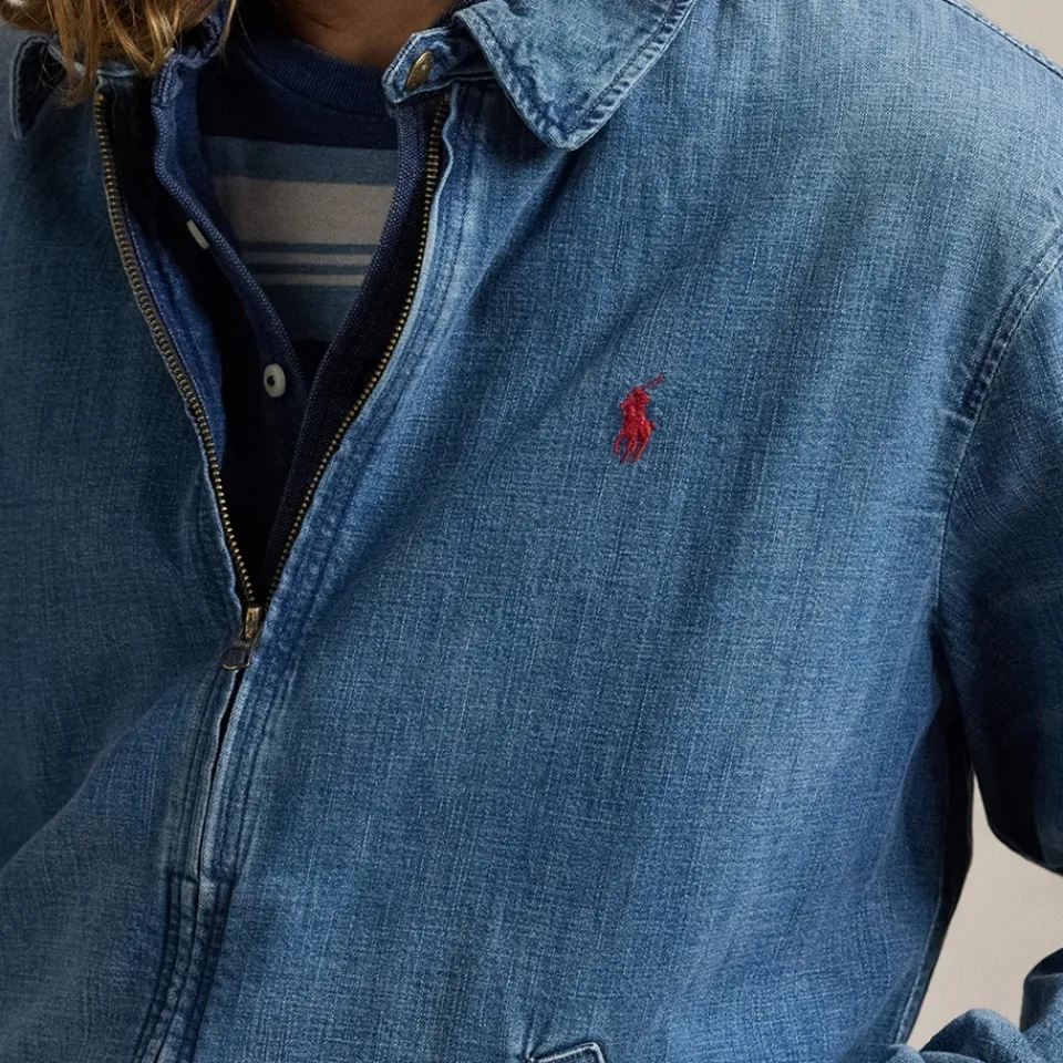Jackets|Coats|Polo Ralph Lauren Bayport Denim Bomber Jacket - S