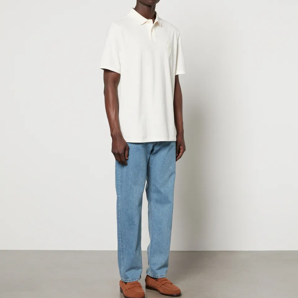 Polo Shirts|Polo Ralph Lauren Big Pony Embroidered Cotton-Piqué Polo Shirt - M
