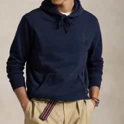 Sweatshirts|Polo Ralph Lauren Big Pony Logo Cotton-Jersey Hoodie - S