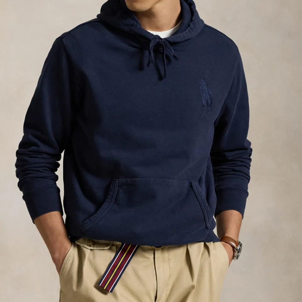 Sweatshirts|Polo Ralph Lauren Big Pony Logo Cotton-Jersey Hoodie - S