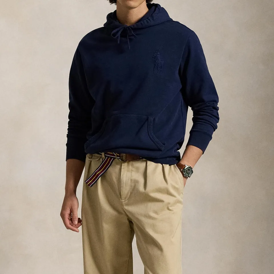Sweatshirts|Polo Ralph Lauren Big Pony Logo Cotton-Jersey Hoodie - S