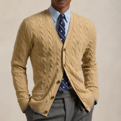Cardigans|Knitwear|Dr. Martens Polo Ralph Lauren Cable-Knit Cotton V-Neck Cardigan - M