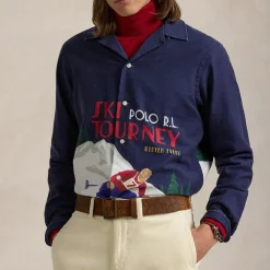 Shirts|Shirts|Dr. Martens Polo Ralph Lauren Classic Fit Ski Print Chambray Shirt - XXL