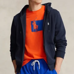 Loungewear|Sweatshirts|Polo Ralph Lauren Cotton-Blend Zipped Hoodie - S