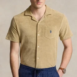 Shirts|Shirts|Polo Ralph Lauren Cotton-Blend Terry Slim-Fit Shirt - S
