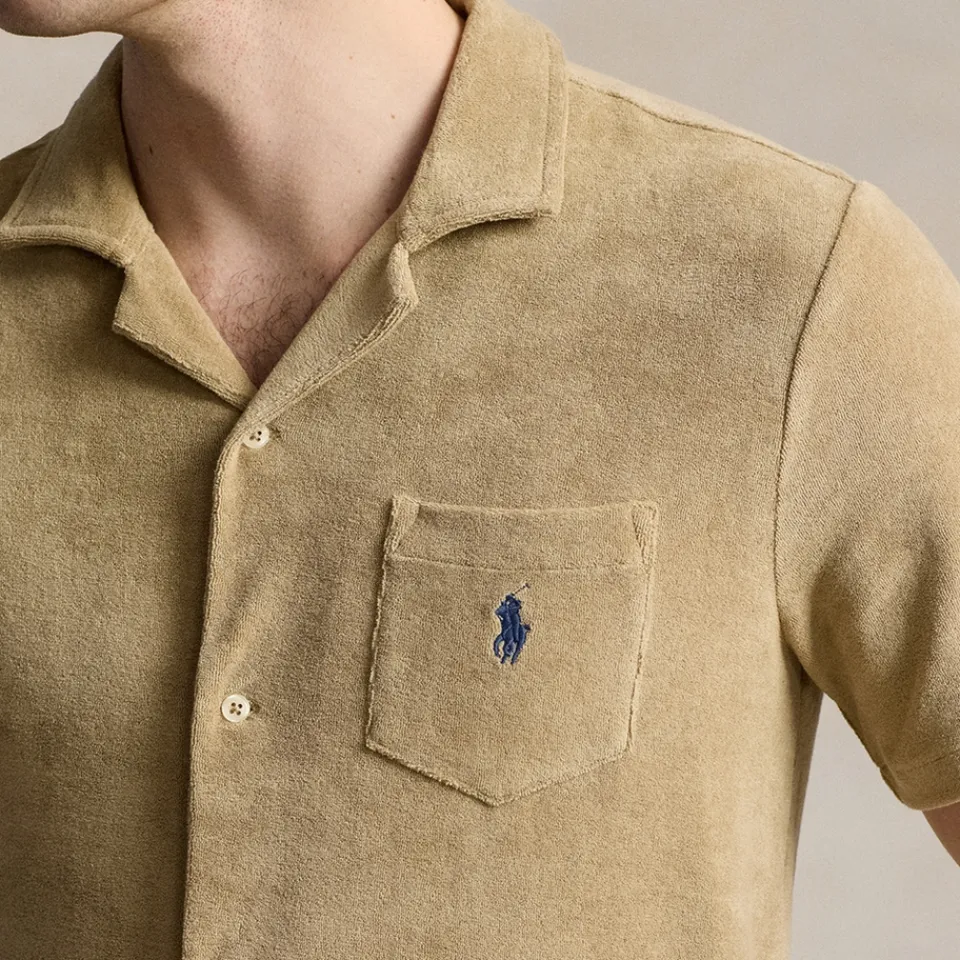 Shirts|Shirts|Polo Ralph Lauren Cotton-Blend Terry Slim-Fit Shirt - S