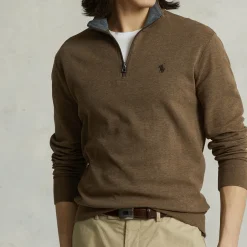 Knitwear|Museum of Peace & Quiet Polo Ralph Lauren Cotton-Jersey Half-Zip Jumper - L