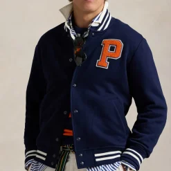 Loungewear|Jackets|Polo Ralph Lauren Cotton-Jersey Baseball Jacket - S
