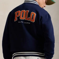 Loungewear|Jackets|Polo Ralph Lauren Cotton-Jersey Baseball Jacket - S