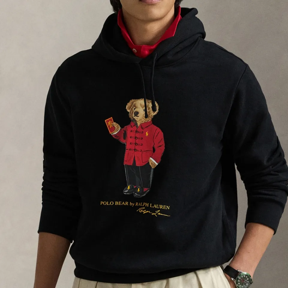Sweatshirts|Tory Burch Polo Ralph Lauren Cotton-Jersey Bear Hoodie - S