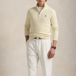Knitwear|Polo Ralph Lauren Cotton-Knit Half-Zip Jumper - S