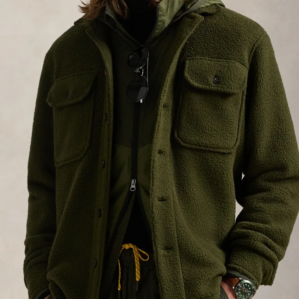 Jackets|Coats|NN.07 Polo Ralph Lauren Curly Hi-Pile Shirt Jacket - S