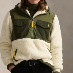 Jackets|Coats|Dr. Martens Polo Ralph Lauren Curly Hi-Pile Half-Zip Jacket - S