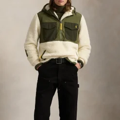 Jackets|Coats|Dr. Martens Polo Ralph Lauren Curly Hi-Pile Half-Zip Jacket - S