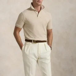 Polo Shirts|Polo Ralph Lauren Custom Slim Fit Tonal PP Cotton Mesh Polo Shirt - S
