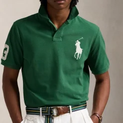 Polo Shirts|Polo Ralph Lauren Custom Slim Fit Contrast PP Cotton Mesh Polo Shirt - S