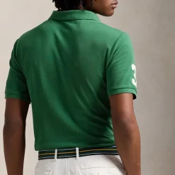 Polo Shirts|Polo Ralph Lauren Custom Slim Fit Contrast PP Cotton Mesh Polo Shirt - S
