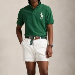 Polo Shirts|Polo Ralph Lauren Custom Slim Fit Contrast PP Cotton Mesh Polo Shirt - S