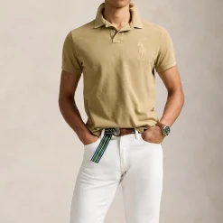 Polo Shirts|Polo Ralph Lauren Custom Slim-Fit Big Pony Polo Shirt - S