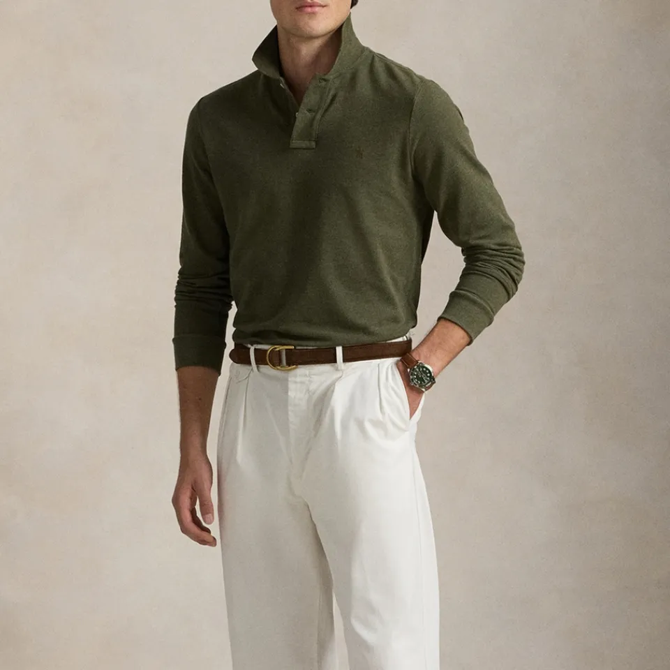 Polo Shirts|Polo Ralph Lauren Custom Slim-Fit Cotton-Piqué Polo Shirt - M