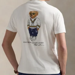 T-Shirts|T-Shirts|NN.07 Polo Ralph Lauren Custom Slim Fit Back Logo Bear Cotton T-Shirt - S