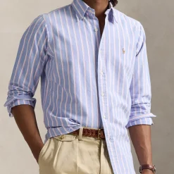 Shirts|Shirts|Polo Ralph Lauren Custom Fit Fun Stripe Cotton Long Sleeved Shirt - S