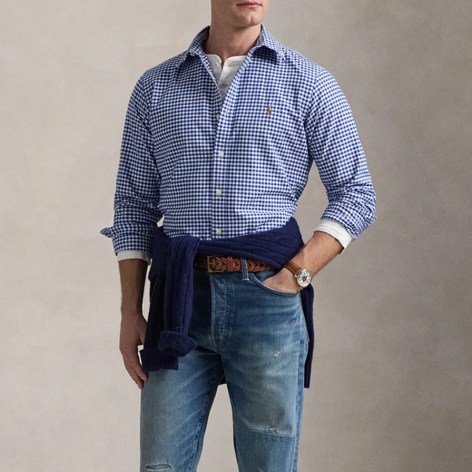 Shirts|Shirts|BOSS Black Polo Ralph Lauren Custom Slim-Fit Oxford Cotton Shirt - S