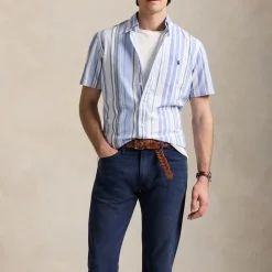 Shirts|Shirts|Polo Ralph Lauren Custom Fit Fun Stripe Short Sleeved Cotton Shirt - M